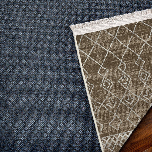 Kahve Etnik Modern Etnik Desenli Halı  | Makinada Yıkanabilir | Hav Toz Vermez | Leke Tutmayan | Kaymaz Taban | Dijital Makine Baskı | Salon Yolluk Mutfak Halısı