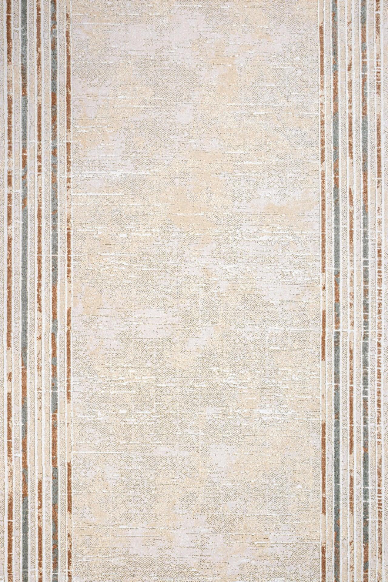 Bej Krem Minimalist Modern Halı - Yıkanabilir - Kaymaz Taban - Pati Dostu