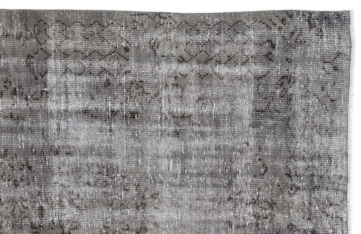 Tirena Gri ve Antrasit Soyut Desenli El Dokuma Halı 160x276 cm – detay görünümü