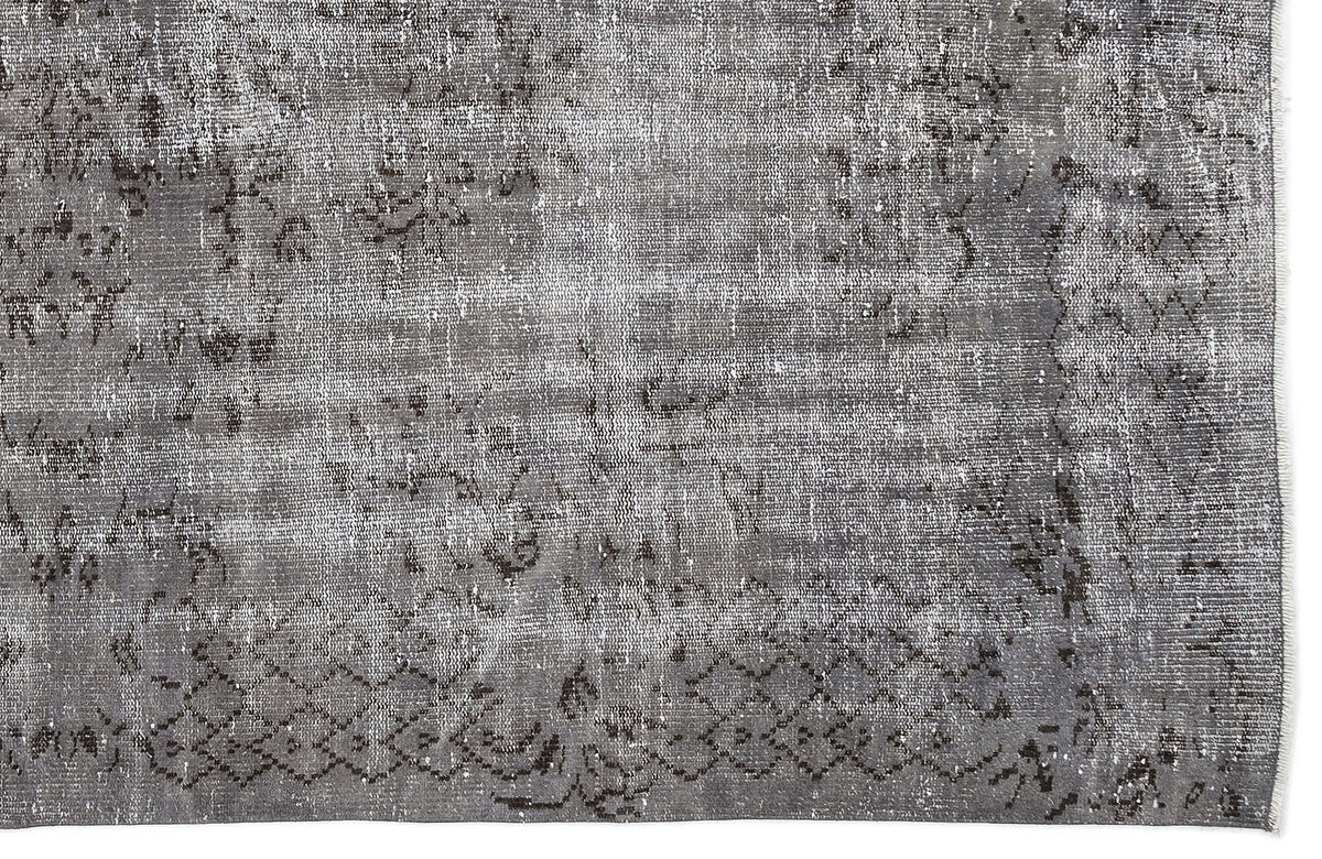 Tirena Gri ve Antrasit Soyut Desenli El Dokuma Halı 160x276 cm – detay görünümü