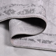 Gri Modern Akrilik Makine Halısı