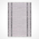 Light Grey Dark Grey Minimalist Geometric Living Room Rug - Acrylic