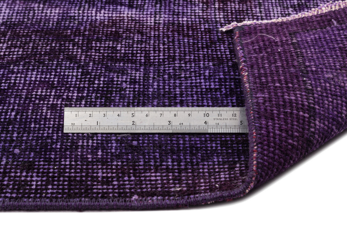Tirena Mor ve Lacivert Düz El Dokuma Halı 174x329 cm – detay görünümü