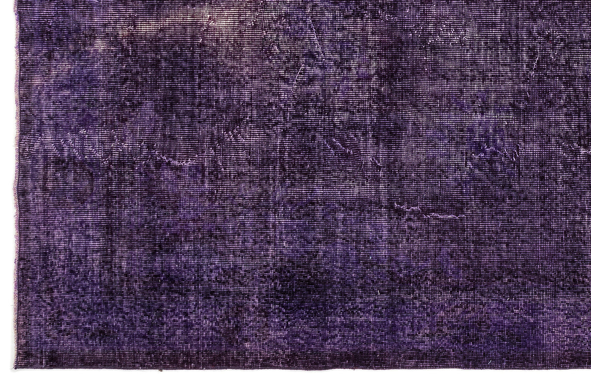 Tirena Mor ve Lacivert Düz El Dokuma Halı 174x329 cm – detay görünümü