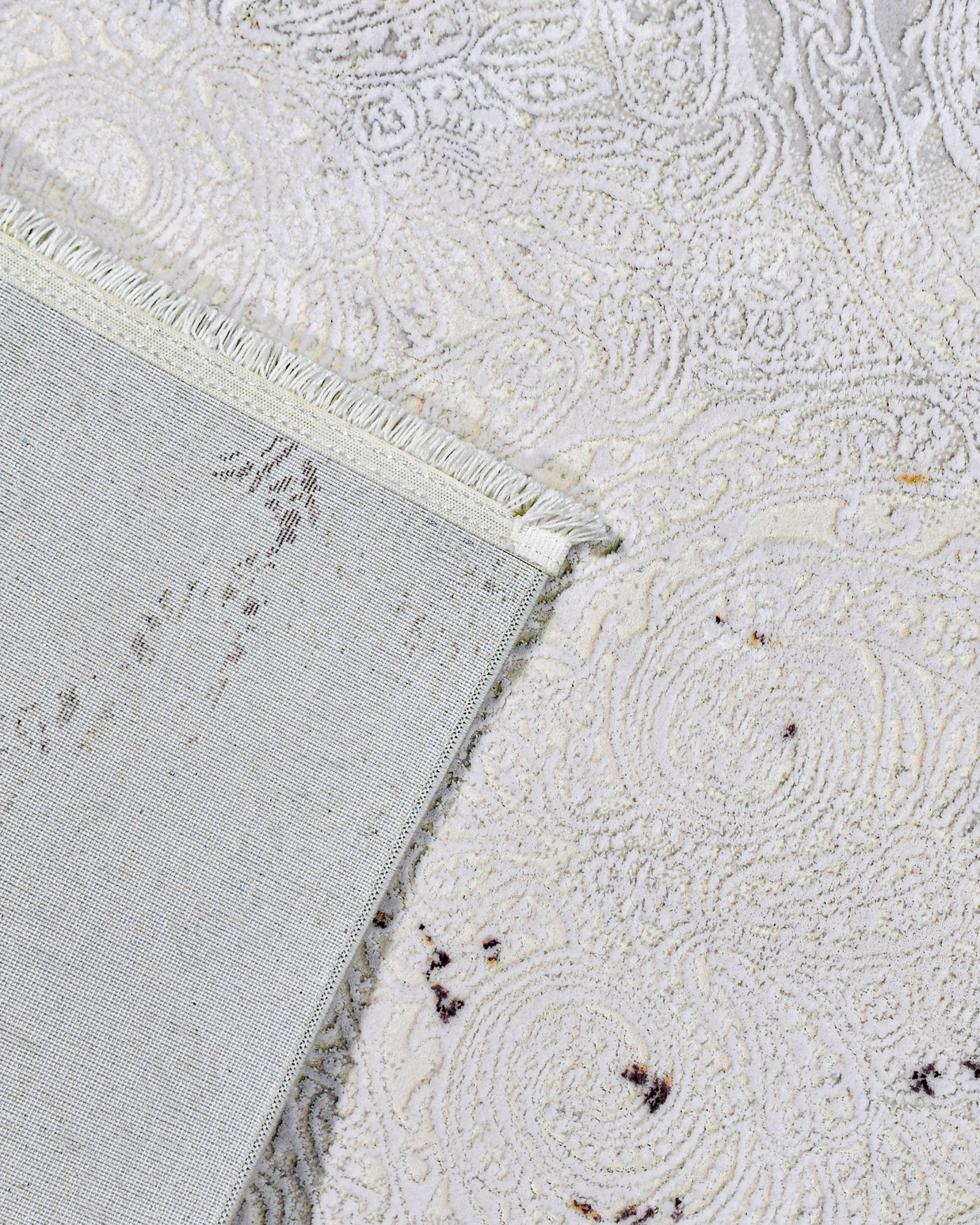 Bej Krem Dokulu Eskitme Triko Halı - Pati Dostu - Toz Vermez