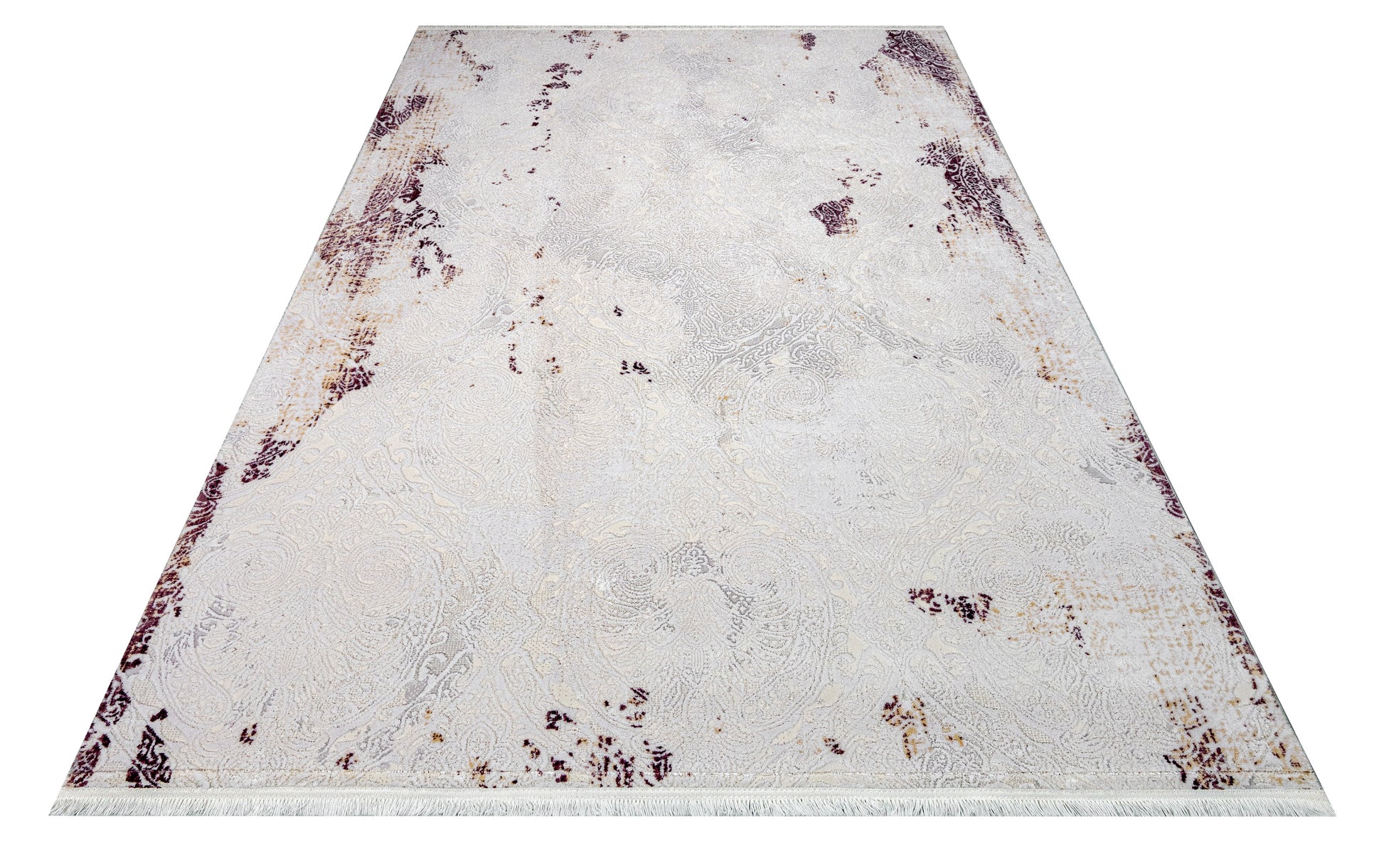 Bej Krem Dokulu Eskitme Triko Halı - Pati Dostu - Toz Vermez