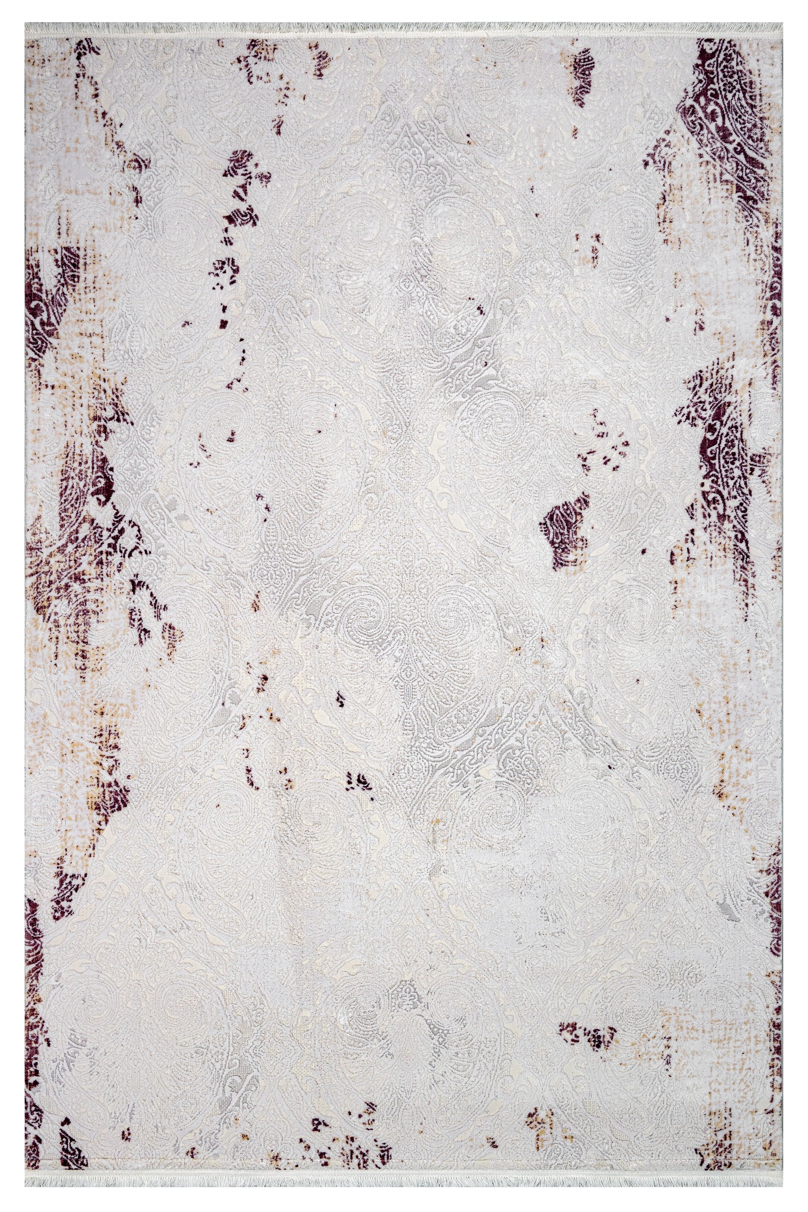 Bej Krem Dokulu Eskitme Triko Halı - Pati Dostu - Toz Vermez