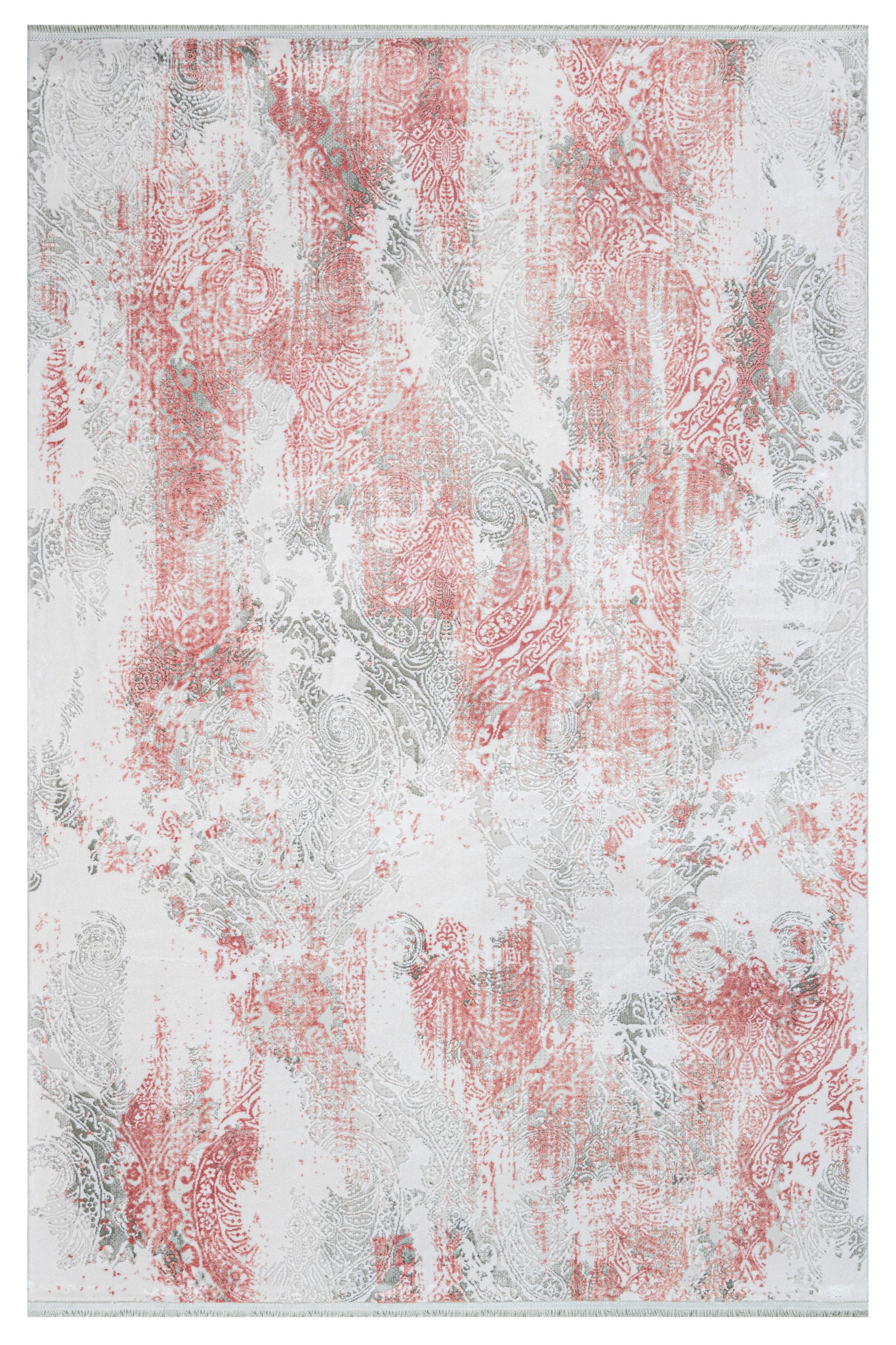 Gri Modern Soyut Triko Halı - Pati Dostu - Toz Vermez