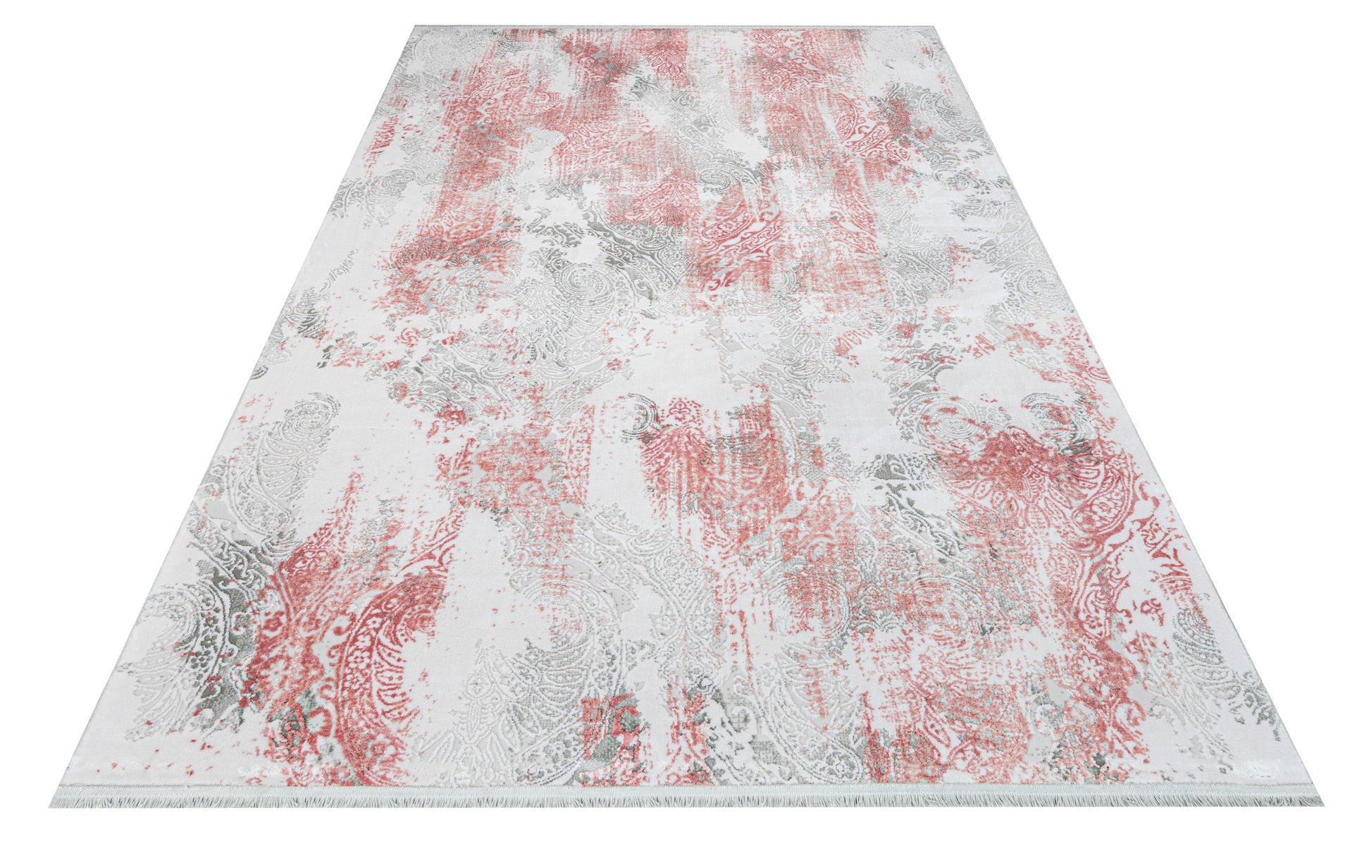 Gri Modern Soyut Triko Halı - Pati Dostu - Toz Vermez