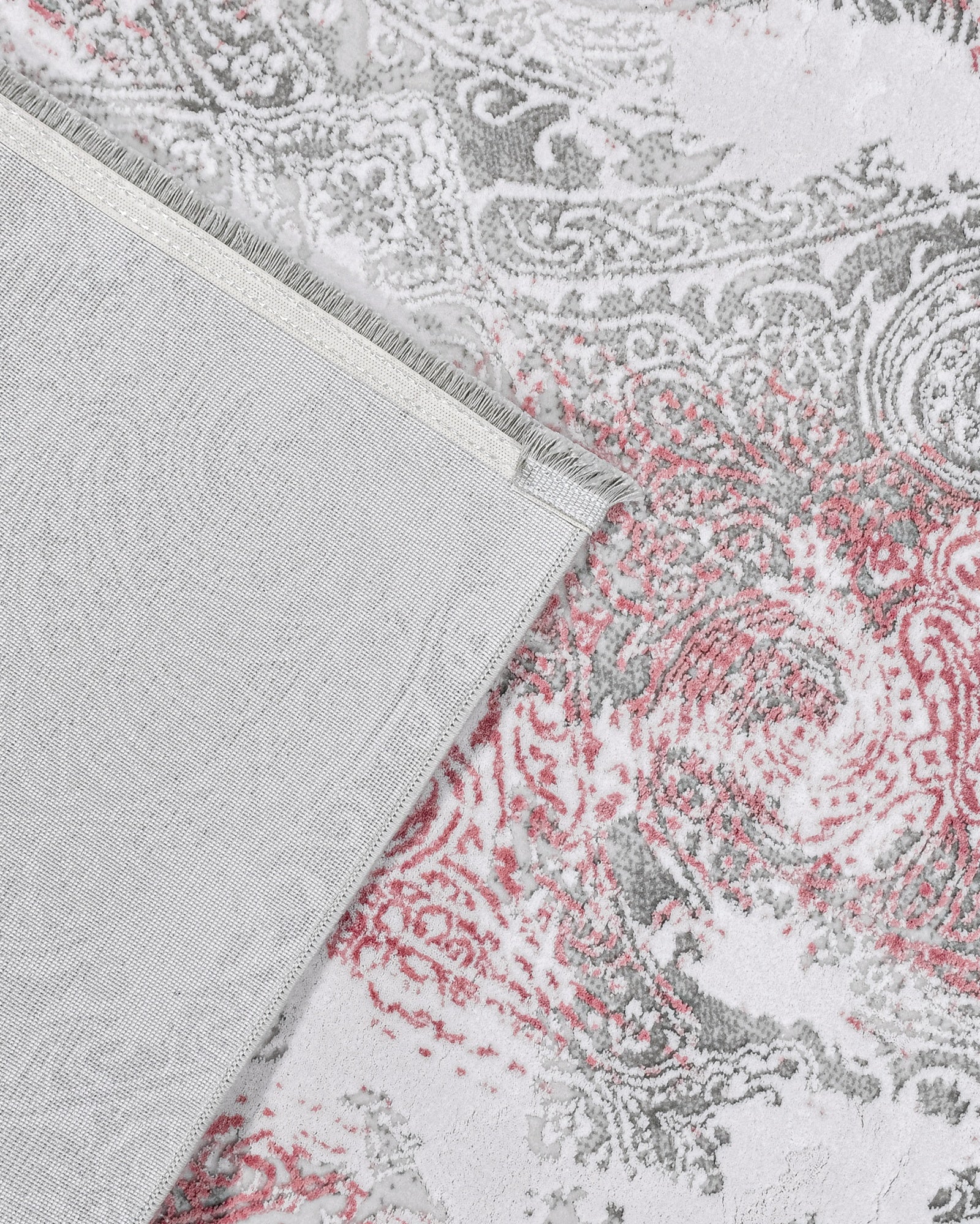 Gri Modern Soyut Triko Halı - Pati Dostu - Toz Vermez