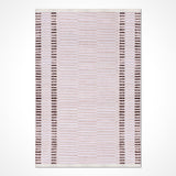 Powder Brown Modern Geometric Living Room Rug - Acrylic