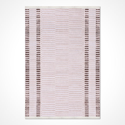 Bej Modern Akrilik Makine Halısı