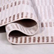 Bej Modern Akrilik Makine Halısı