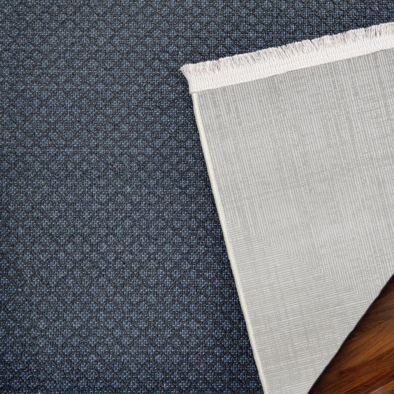 Gri Dokulu Minimalist Halı - Yıkanabilir - Kaymaz Taban - Pati Dostu