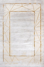 Gold Gri Minimalist Modern Halı - Yıkanabilir - Kaymaz Taban - Pati Dostu