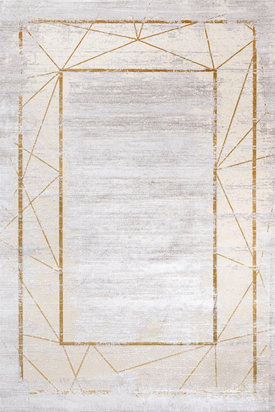 Gold Gri Minimalist Modern Halı - Yıkanabilir - Kaymaz Taban - Pati Dostu