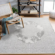 Arabella Gri Klasik Bambu Akrilik Makine Halısı