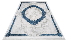 Kenzie White Classic Acrylic Machine Rug