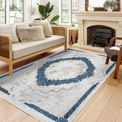 Kenzie Beyaz Klasik Akrilik Makine Halısı