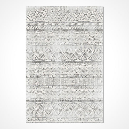 Sapphire Gri Geometrik Polipropilen Makine Alan Halısı