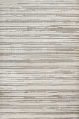 Beige Brown Bohemian Striped Living Room Rug - Cotton