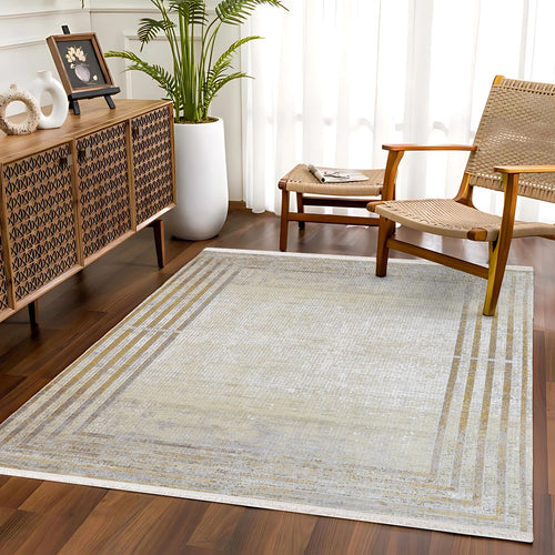 Geometrik Modern Makinede Yıkanabilir Hav Toz Vermez Kaymaz Taban Dijital Baskı Halı