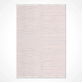 Light Pink Gray Modern Striped Living Room Rug - Polyester