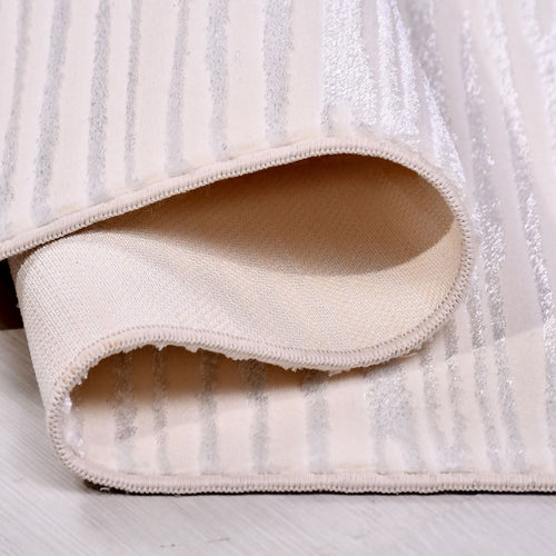 Bej Modern Mikropolyester Makine Halısı