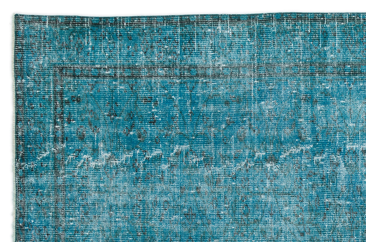 Tirena Turkuaz ve Gri Soyut Desenli El Dokuma Halı 167x261 cm – detay görünümü