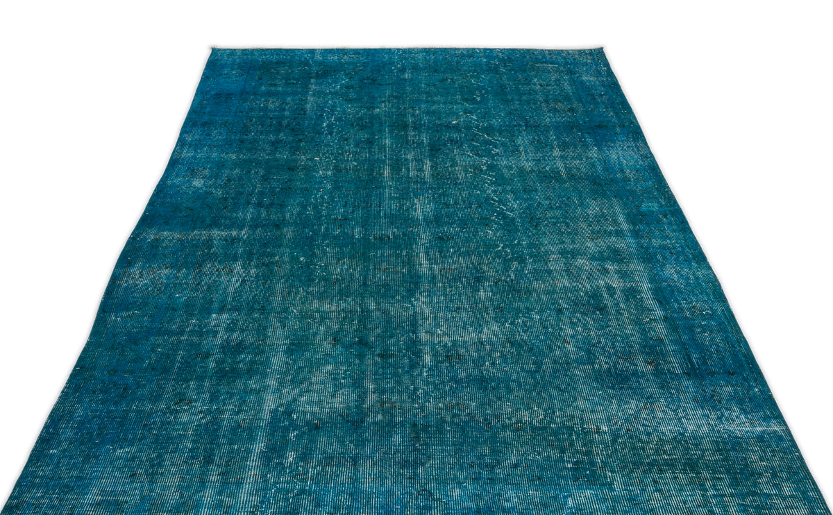 Tirena Turkuaz ve Lacivert Düz El Dokuma Halı 150x250 cm – detay görünümü
