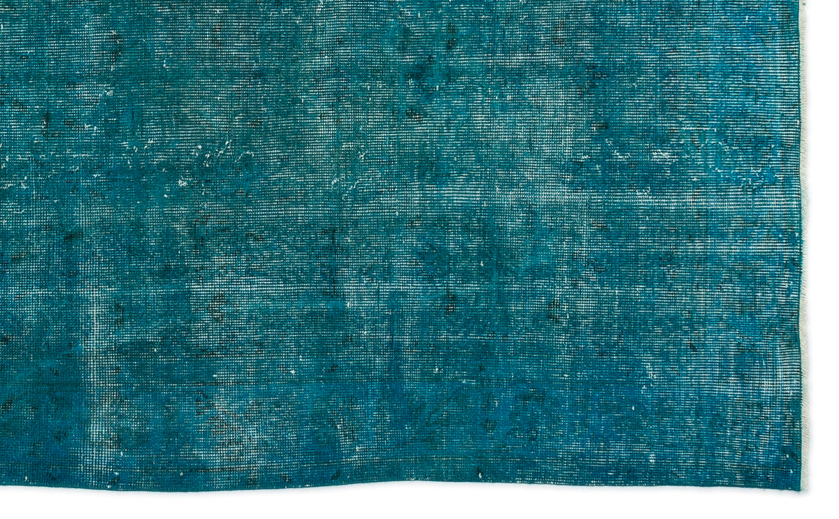 Tirena Turkuaz ve Lacivert Düz El Dokuma Halı 150x250 cm – detay görünümü