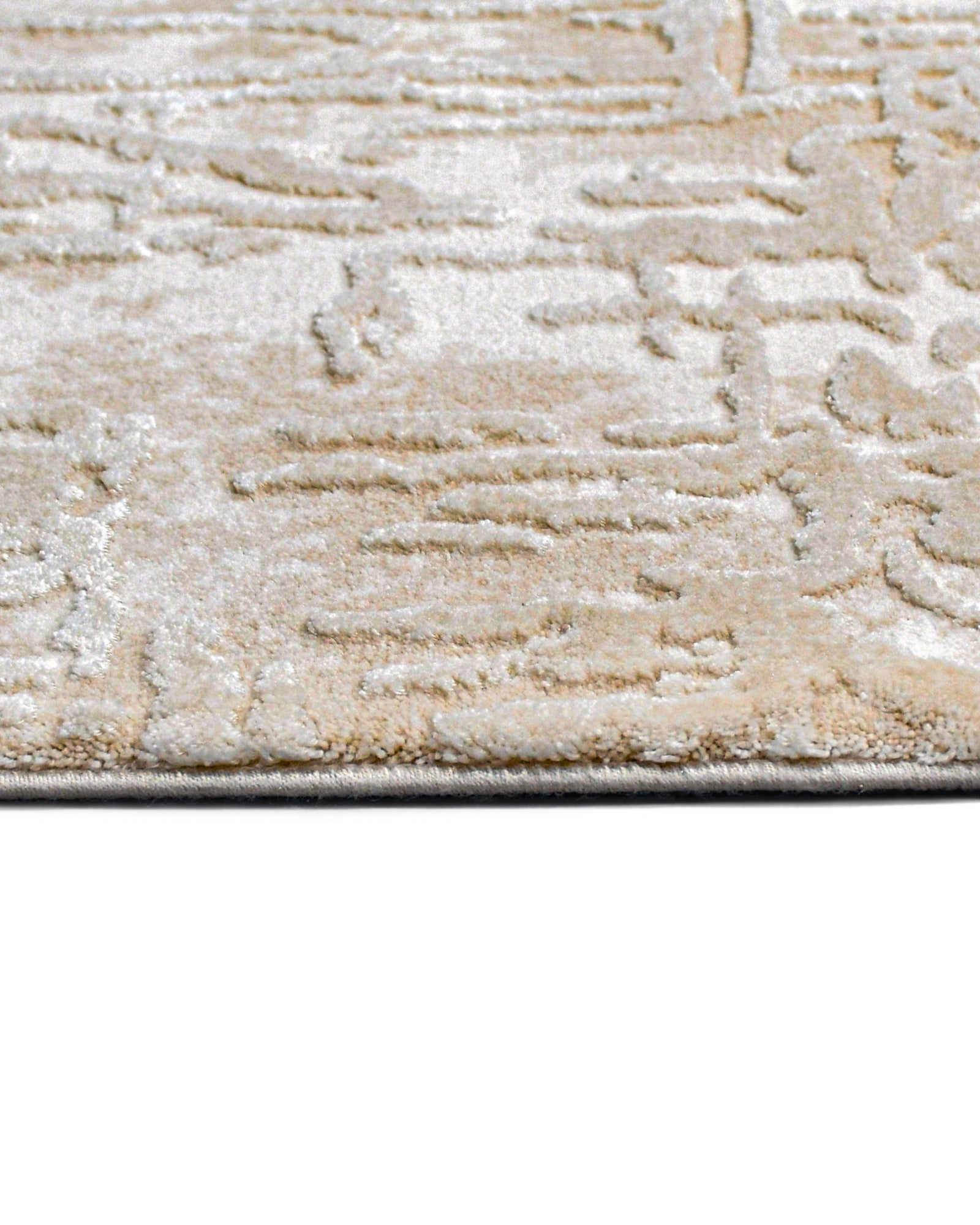 Bej Krem Dokulu Eskitme Triko Halı - Pati Dostu - Toz Vermez