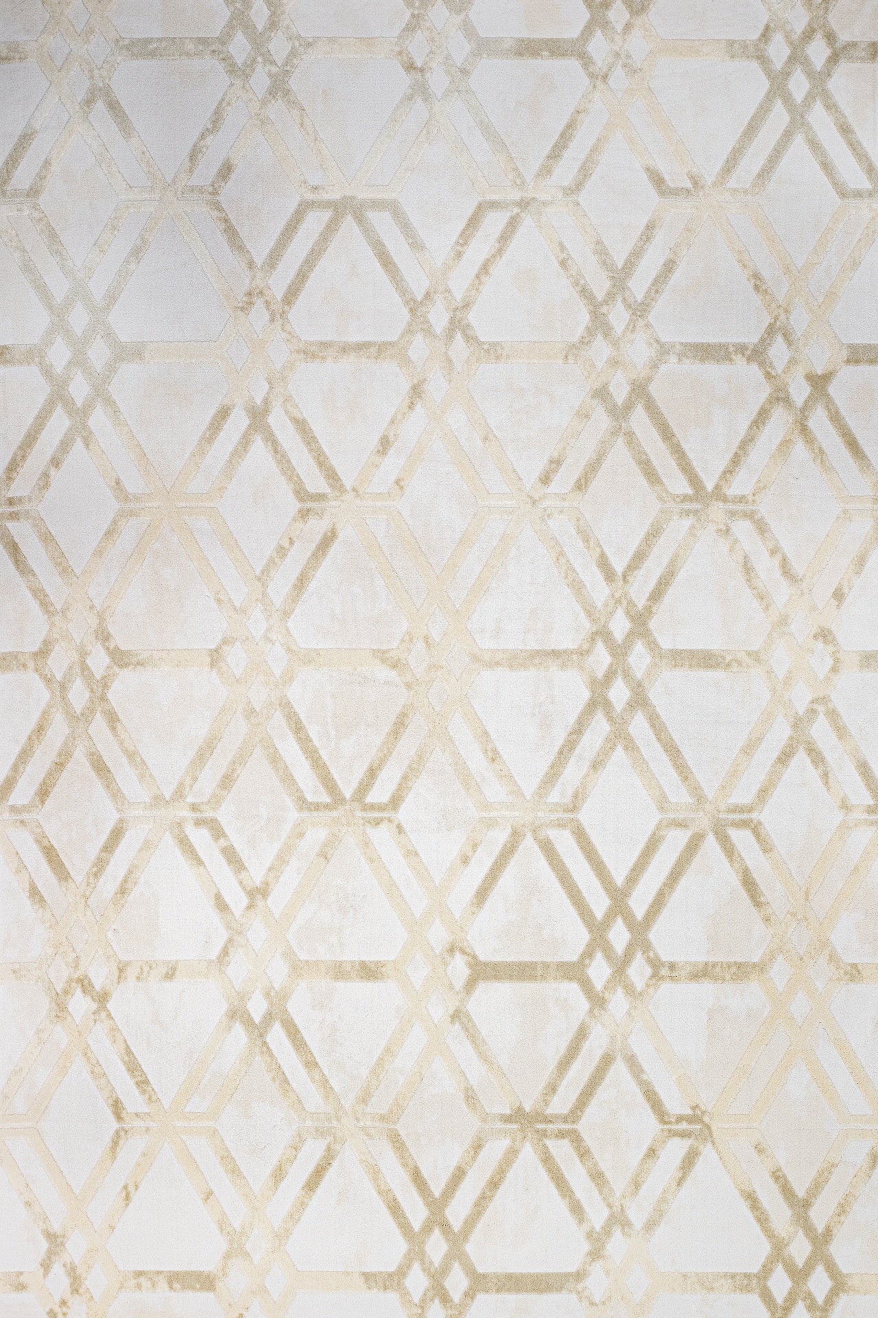 Bej Gold Baklava Geometrik Halı - Yıkanabilir - Kaymaz Taban - Pati Dostu