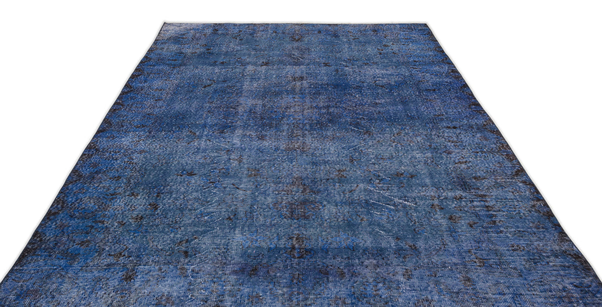 Tirena Mavi ve Lacivert Soyut Desenli El Dokuma Halı 198x308 cm – detay görünümü