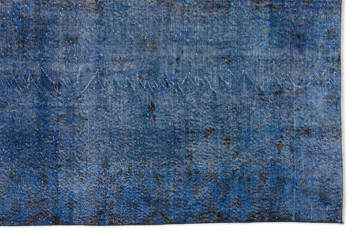 Tirena Mavi ve Lacivert Soyut Desenli El Dokuma Halı 198x308 cm – detay görünümü
