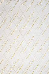 Cream Beige Modern Geometric Living Room Rug Striped - Cotton
