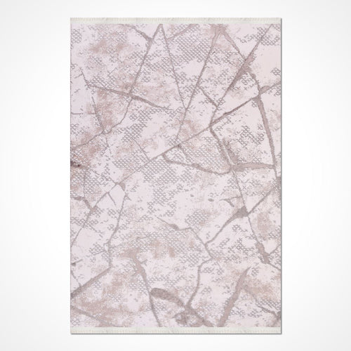 Bej Modern Mikropolyester Makine Halısı