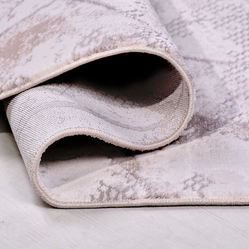 Bej Modern Mikropolyester Makine Halısı