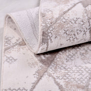 Bej Modern Mikropolyester Makine Halısı