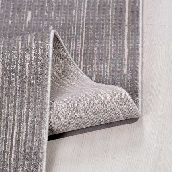 Gri Dokulu Düz Triko Halı - Pati Dostu - Toz Vermez