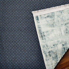 Gri Soyut Modern Etnik Desenli Halı  | Makinada Yıkanabilir | Hav Toz Vermez | Leke Tutmayan | Kaymaz Taban | Dijital Makine Baskı | Salon Yolluk Mutfak Halısı