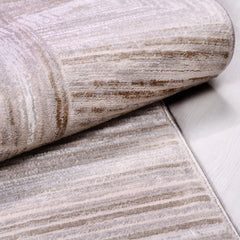 Bej Modern Mikropolyester Makine Halısı