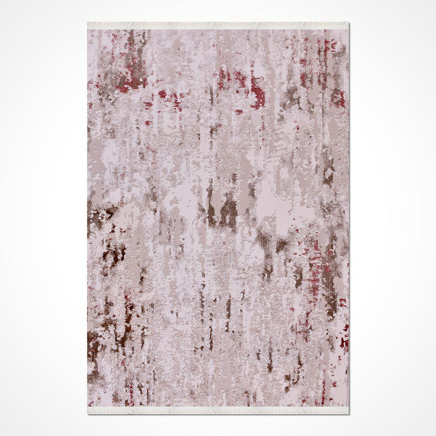 Bej Eskitme Modern Triko Halı - Pati Dostu - Toz Vermez