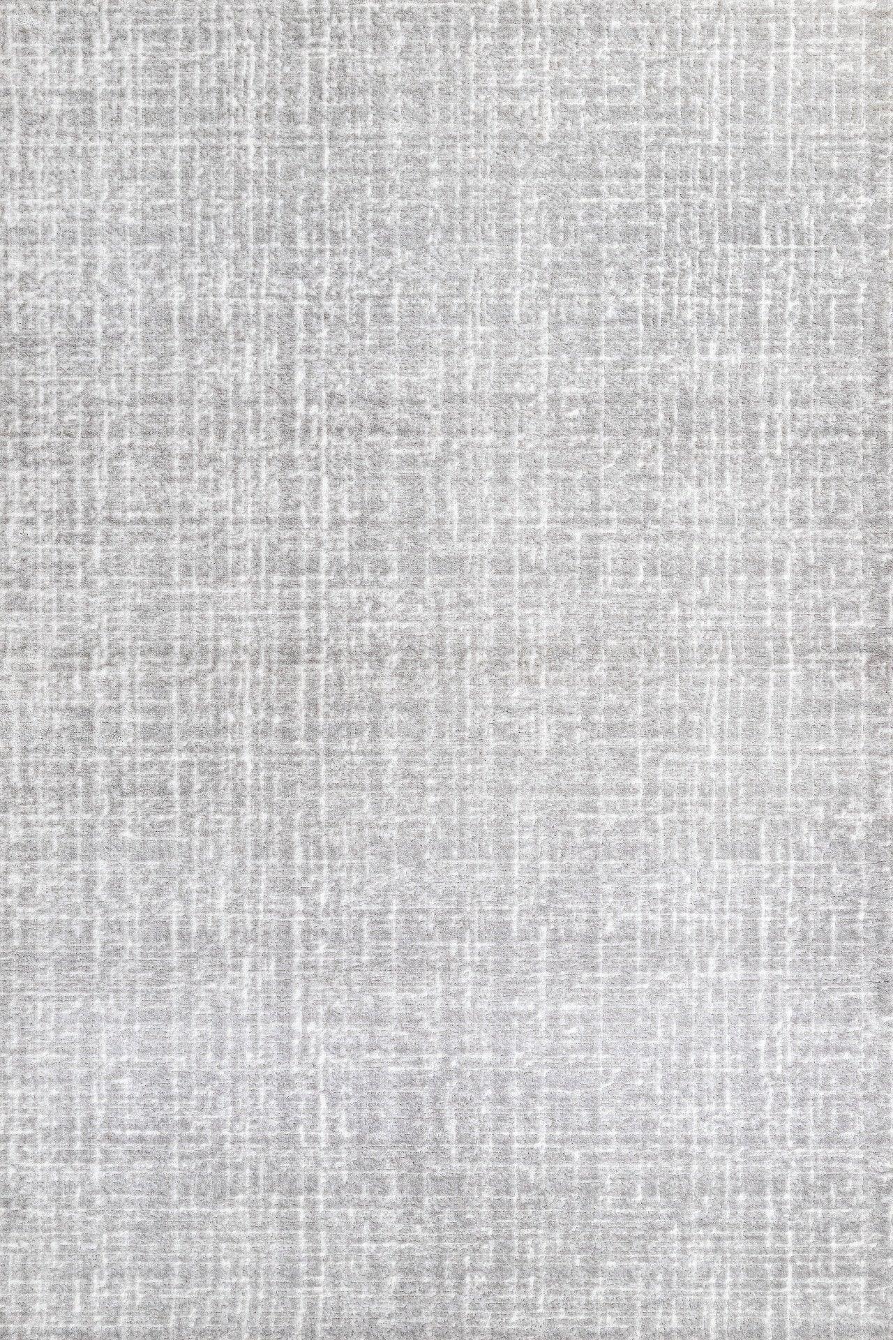 Beyaz Gri Dokulu Minimalist Halı - Yıkanabilir - Kaymaz Taban - Pati Dostu