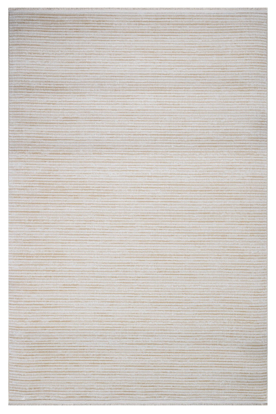 Modern Striped Area Rug in Beige and Cream – in the living room