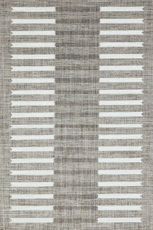 Kahve Çizgili Modern Etnik Desenli Halı  | Makinada Yıkanabilir | Hav Toz Vermez | Leke Tutmayan | Kaymaz Taban | Dijital Makine Baskı | Salon Yolluk Mutfak Halısı