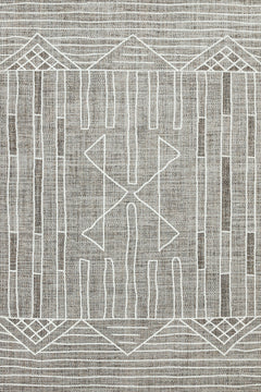 Kahve Etnik Modern Etnik Desenli Halı  | Makinada Yıkanabilir | Hav Toz Vermez | Leke Tutmayan | Kaymaz Taban | Dijital Makine Baskı | Salon Yolluk Mutfak Halısı