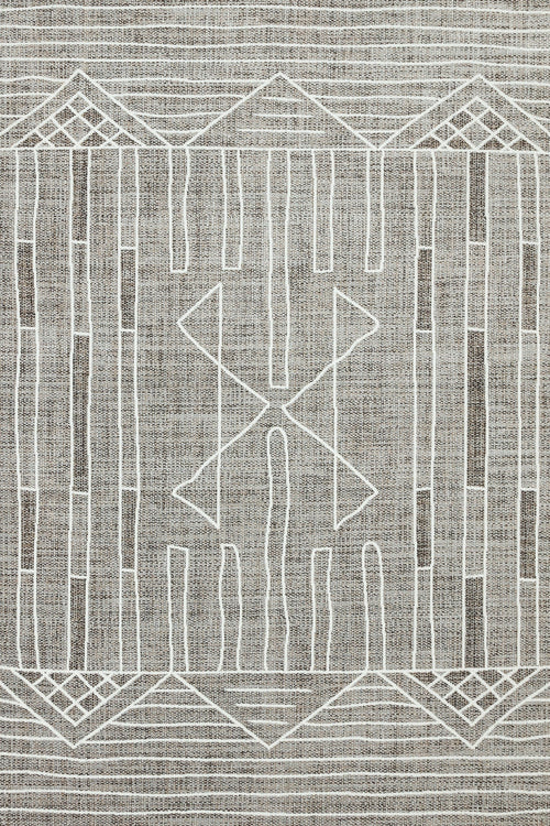 Kahve Etnik Modern Etnik Desenli Halı  | Makinada Yıkanabilir | Hav Toz Vermez | Leke Tutmayan | Kaymaz Taban | Dijital Makine Baskı | Salon Yolluk Mutfak Halısı