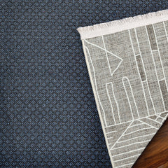 Kahve Etnik Modern Etnik Desenli Halı  | Makinada Yıkanabilir | Hav Toz Vermez | Leke Tutmayan | Kaymaz Taban | Dijital Makine Baskı | Salon Yolluk Mutfak Halısı