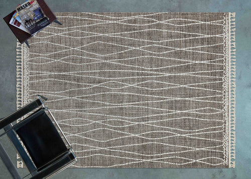 Kahve Etnik Modern Etnik Desenli Halı  | Makinada Yıkanabilir | Hav Toz Vermez | Leke Tutmayan | Kaymaz Taban | Dijital Makine Baskı | Salon Yolluk Mutfak Halısı